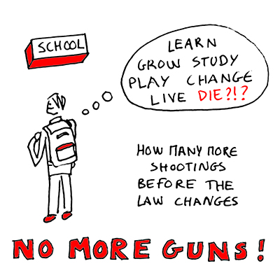 illustration gun violence school shooting law regulation