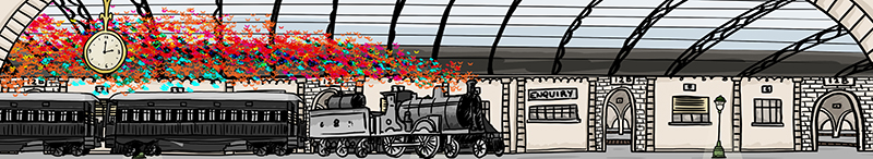 Old train station butterflies illustrations the now interactive art installation coolture impact 2018