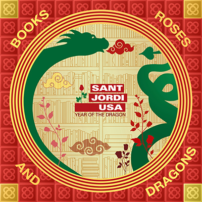 YEar of the Dragon Sant Jordi USA 2024 illustration